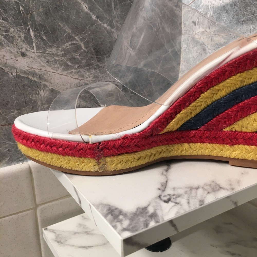 ams espadrille wedge sandal size 10 - Picture 5 of 8